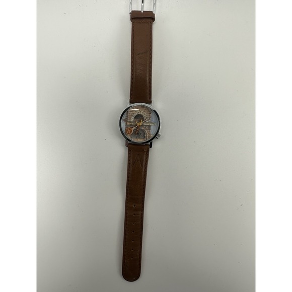 Akteo Baker Themed Watch New Battery JC Mareschal 32MM 7.5" Leather Band N60 - Picture 4 of 12